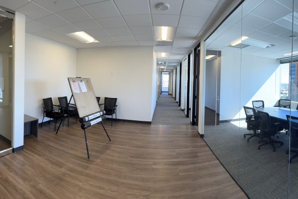 A&B Builders, a leading tenant finish contractor based in Denver, Colorado, successfully completed a high-end interior build-out for a new tenant at 501 South Cherry Street